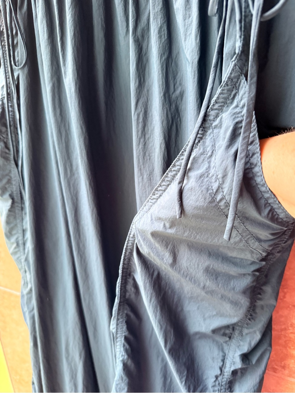 Anthro Daily Practice Femme Utility Midi Dress Parachute Drawstring Pockets - Picture 10 of 15